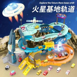 Torsch Mars Base Orbit Adventure Electric Breaking Light Toy Railcar Kids Parking Car Building