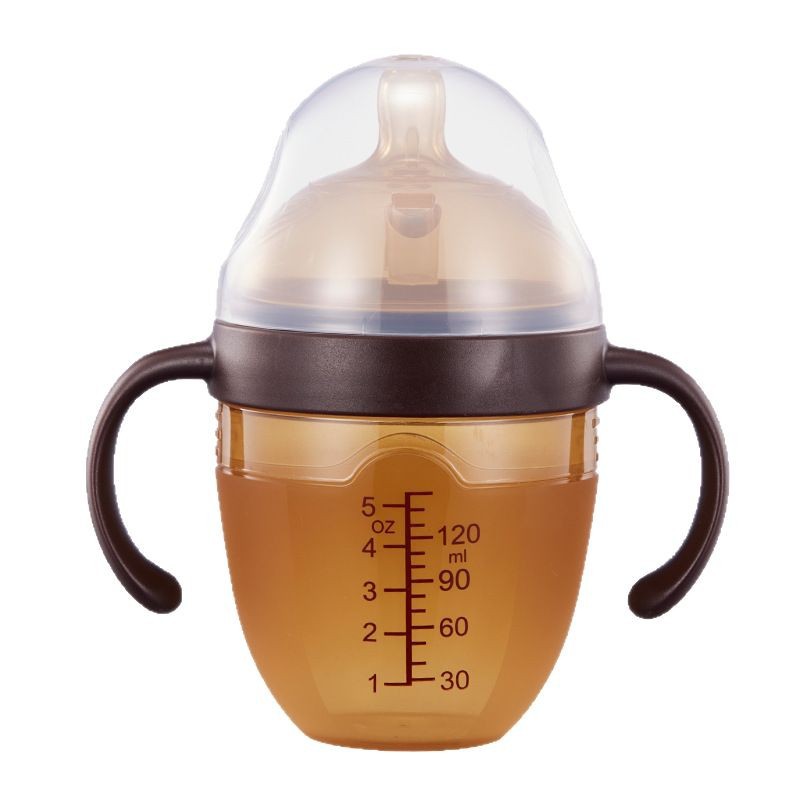 Leche materna en caja inglesa, artefacto de destete de nano plata real, biberón de silicona completo anti-flatulencia para bebés 150 ml