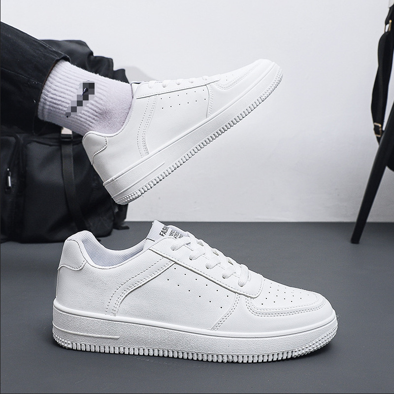 Yingsheng zapatillas clásicas transpirables de primavera, zapatos de moda para hombres, zapatos deportivos versátiles de moda informal, zapatos blancos bajos para estudiantes