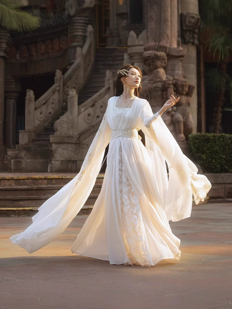 Оригинальная Hanfu Girl Xuanhan элементы Ци талия юбка супер фея фея