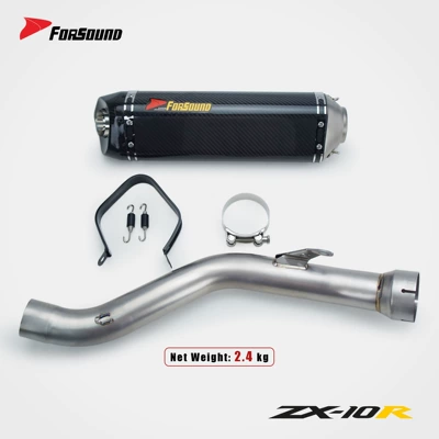tail section, Grav's titanium – Motorcycle exhaust pipe - titanium-alloy-mid-section-carbon-fiber-gravs-tail-section
