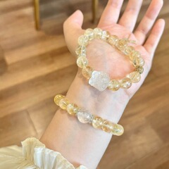一日一福！オリジナルデザイン天然黄瑪瑙手飾り獅子舞手飾り