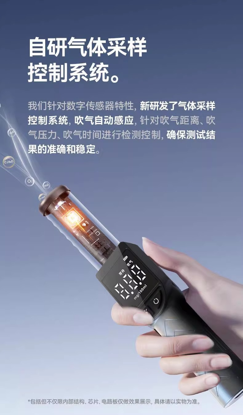 Car-Mounted Portable Alcohol Tester, Air-Blown Alcohol Tester, Alcohol Concentration Breathalyzer, in Stock