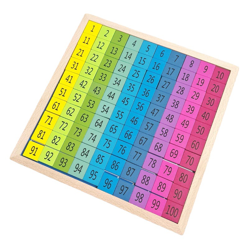 Montessori cientos tablero 1-100 Tablero continuo digital pensamiento matemático de los niños entrenamiento Primer Grado educación temprana iluminación Juguetes