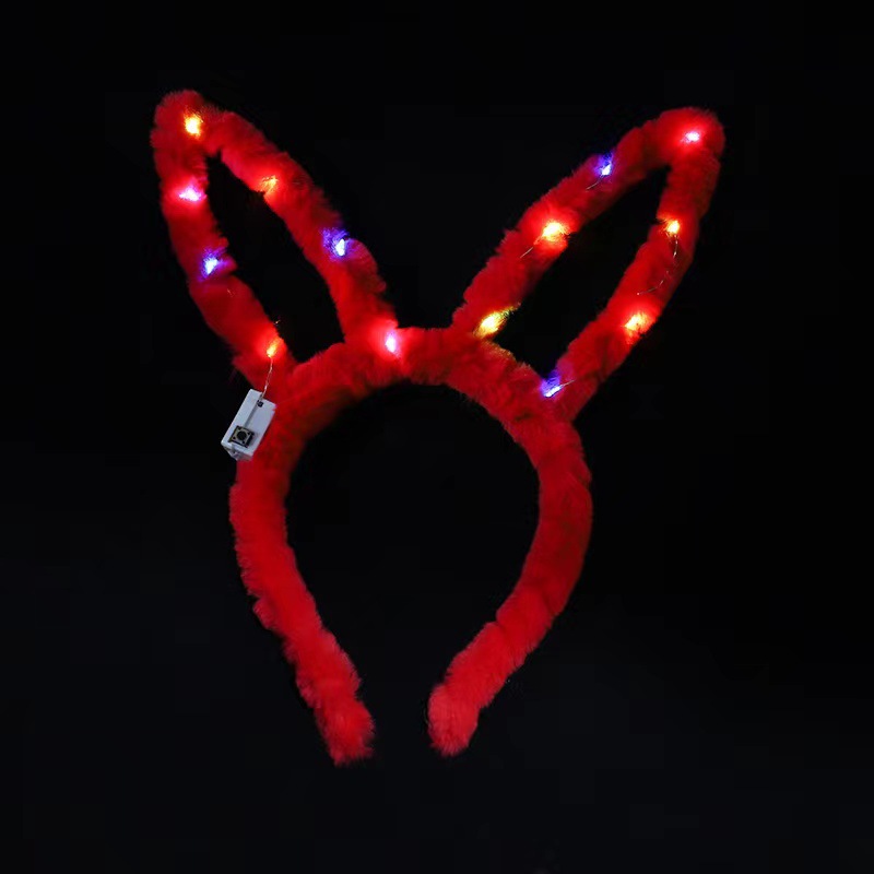 Bar espectáculo atmósfera props luminoso peluche orejas de gato accesorios de cabello zorro bandas de cabello mercado nocturno accesorios de fiesta de suministro