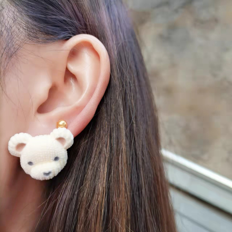 Cartoon Style Animal Resin Stoving Varnish Womenu0027S Ear Studs 1 Pair