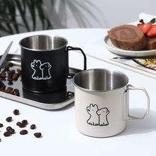 户外不锈钢304折叠杯 野外露营厨具登山水杯便携式收纳啤酒马克杯