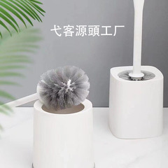 プラスチック製の長い柄と台座付きのトイレブラシ、壁掛け式のトイレ掃除ブラシ、家庭用のトイレ掃除ブラシ、汚れ落とし