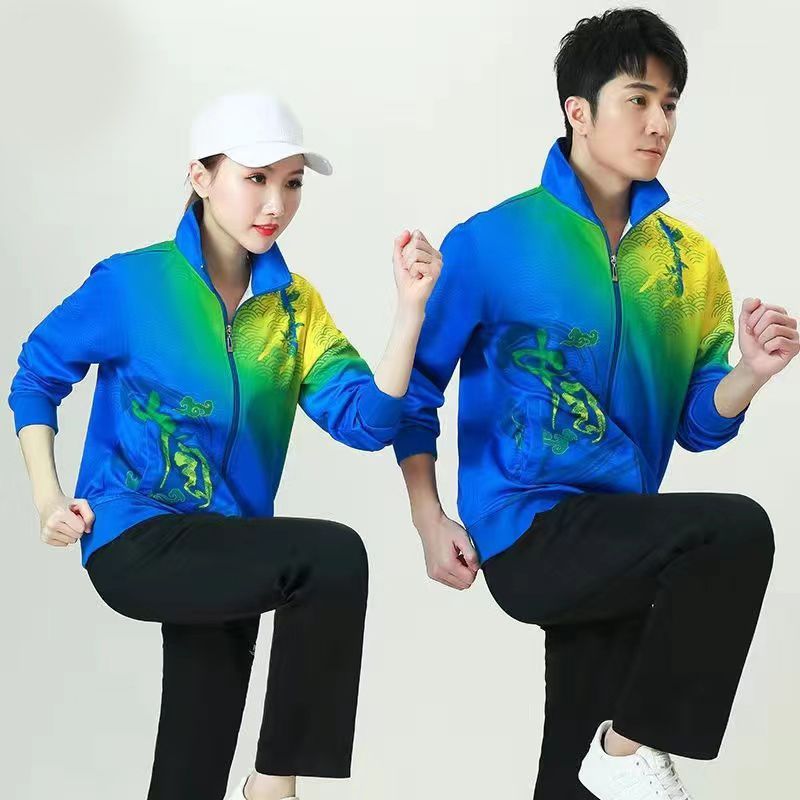 夏のスポーツウェア半袖セット春と秋の上着の体操服団体柔力球スポーツウェア|undefined