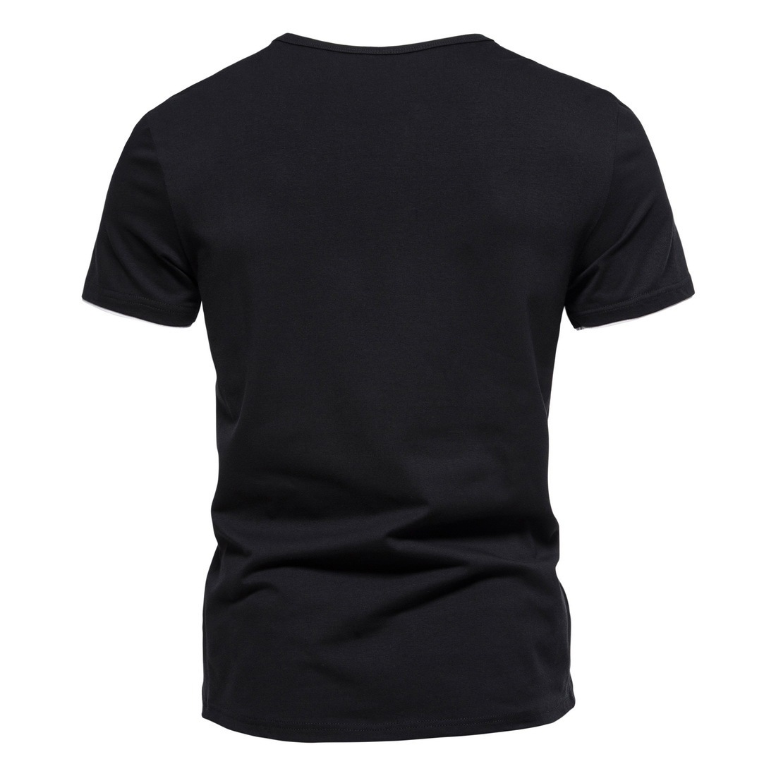 315g Weight Short Sleeve Sleeve Length Regular Sleeve Sleeve Type Polyester Fabric Type Regular Top Length T-shirt Tops Type Casual Occasion V Neck, Collarless Neckline Regular Fit Fit Type Solid Color Pattern Summer Season Men's Gender British Style Style Men's Solid Color T-shirt Men's Clothing 10