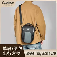Сумка для фотоаппарата через плечо Cwatcun Hong Kong, легкая и портативная многофункциональная сумка через плечо из кожаного пленочного материала для беззеркальной зеркальной камеры