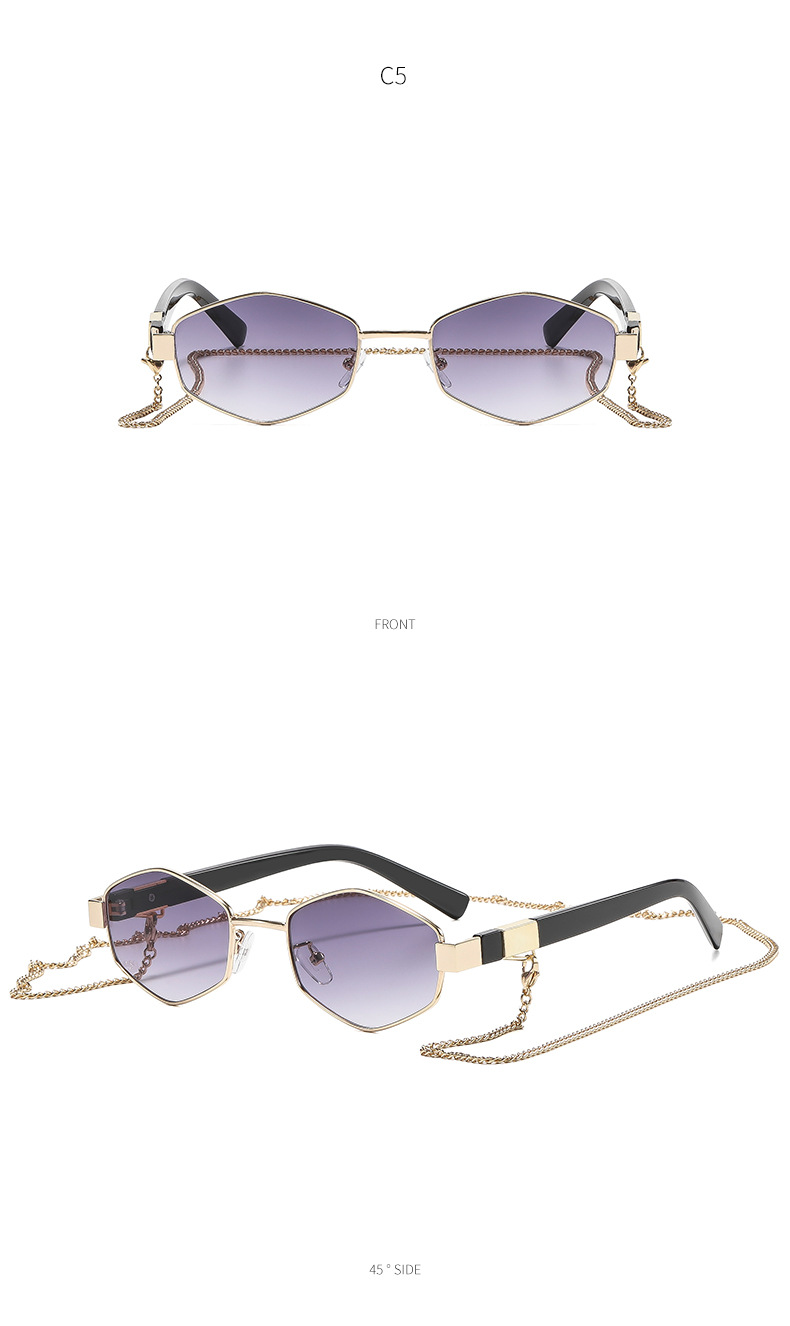 Modische Polygonale Sonnenbrille Für Damen Kleine Form_voghion.com
