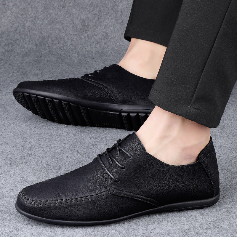 Summer Men's Shoes Business Casual Shoes Breathable Leather Shoes Light Men's Shoes plus size Shoes Dad Shoes Fashion White Shoes