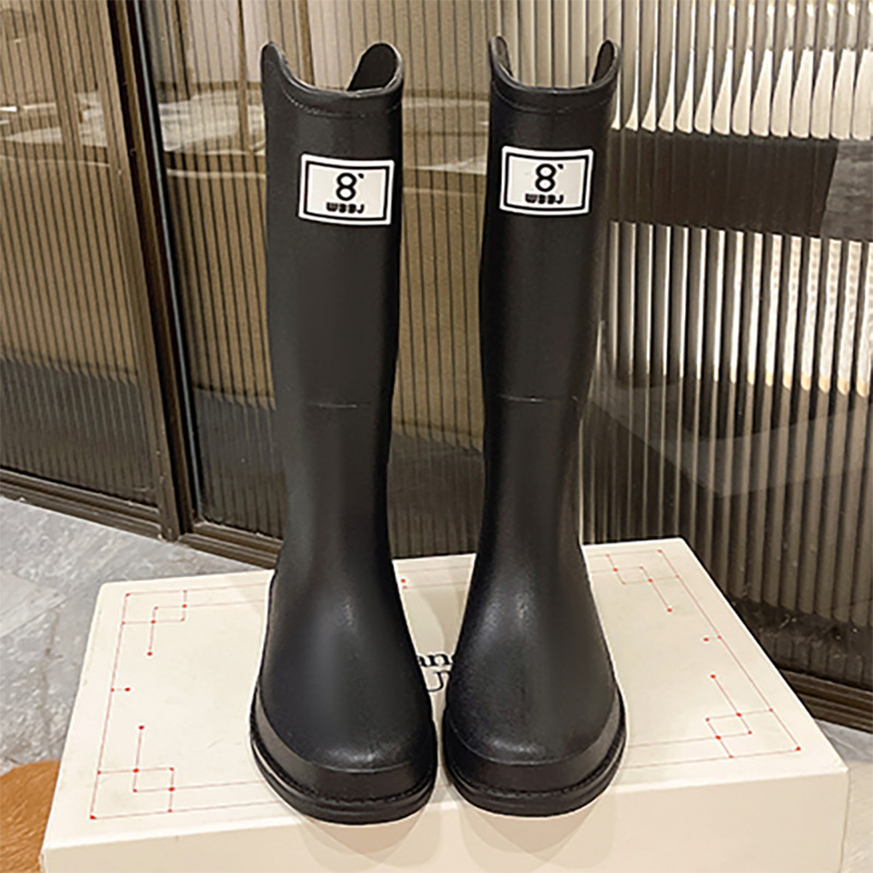 골드-669 여성용 레인 부츠-블랙 슈즈