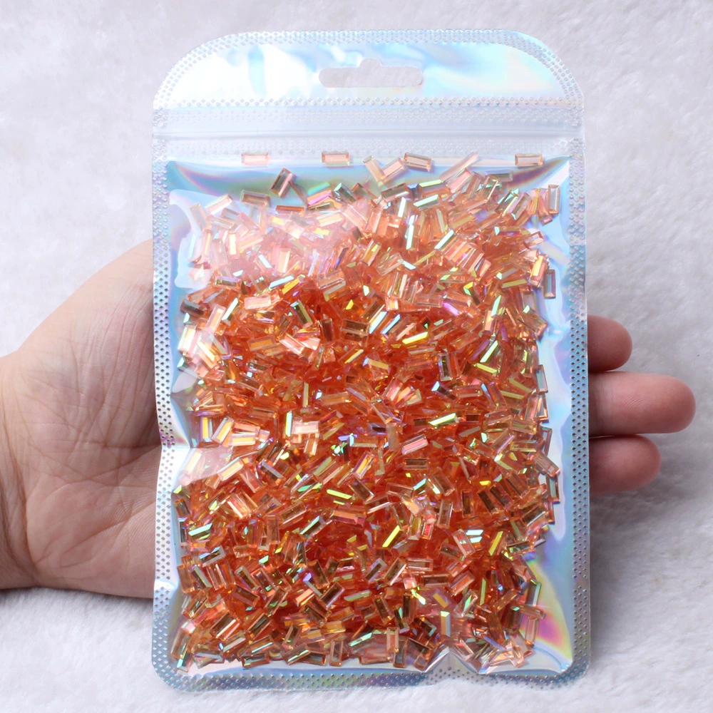 Rectangular nail decoration for manicure, diamond accessory for nails, new collection, internet celebrity, DIY
