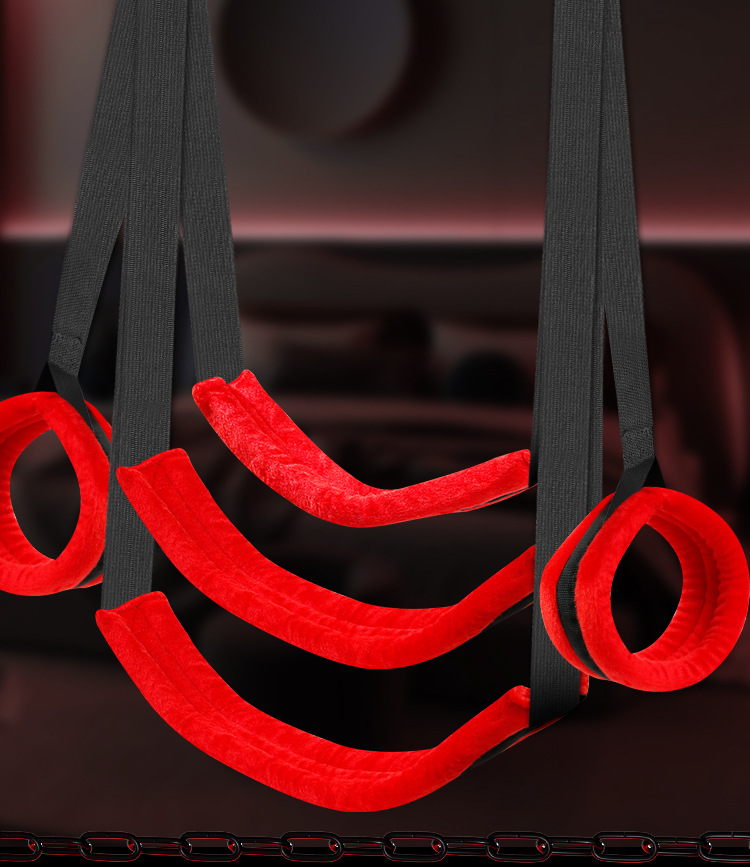 Jiuai SM Sponge Cushion Swing Set with Webbing, Velvet and Metal Frame — detail image 10