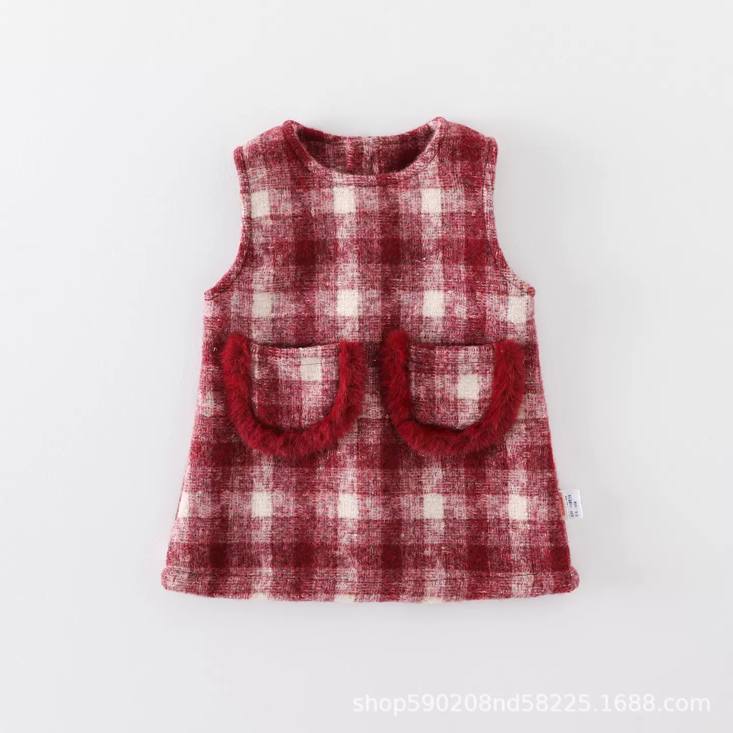 女童连衣裙秋冬装2025新款公主百搭背心裙洋气加绒女宝宝裙子冬季