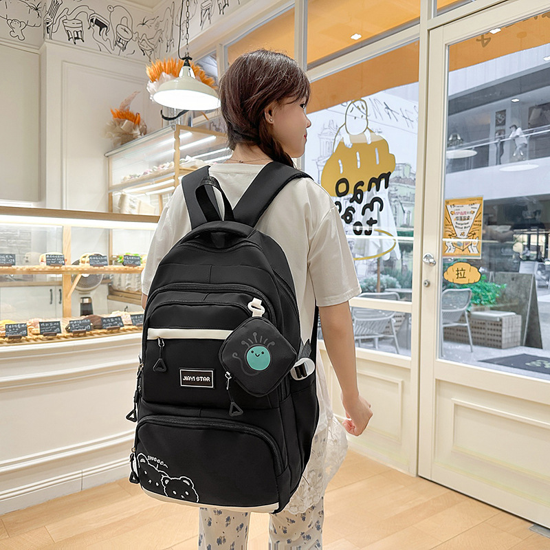 Mochila de carga para estudiantes de primaria y secundaria JIAYISTAR original de gran capacidad mochila casual multicapa mochila de viaje