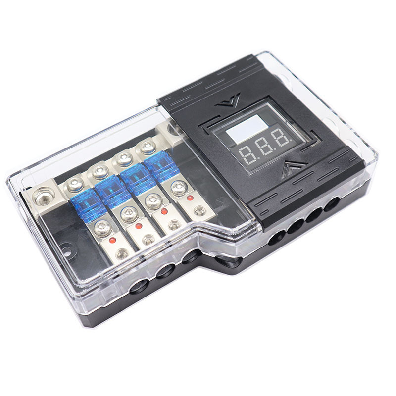 Car Fuse Box, Car Audio Amplifier Modification Parts, Led Light Fuse Holder, Two-In and Four-Out Junction Box