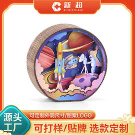 3D立体木制木雕灯文创小夜灯毕业季校庆纪念品木质木雕灯生产厂家