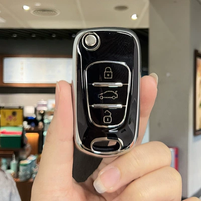 Accesse Tucson Car Shell Buckle | Car key bag - modern-e-style-folding-silver-black-single-shell