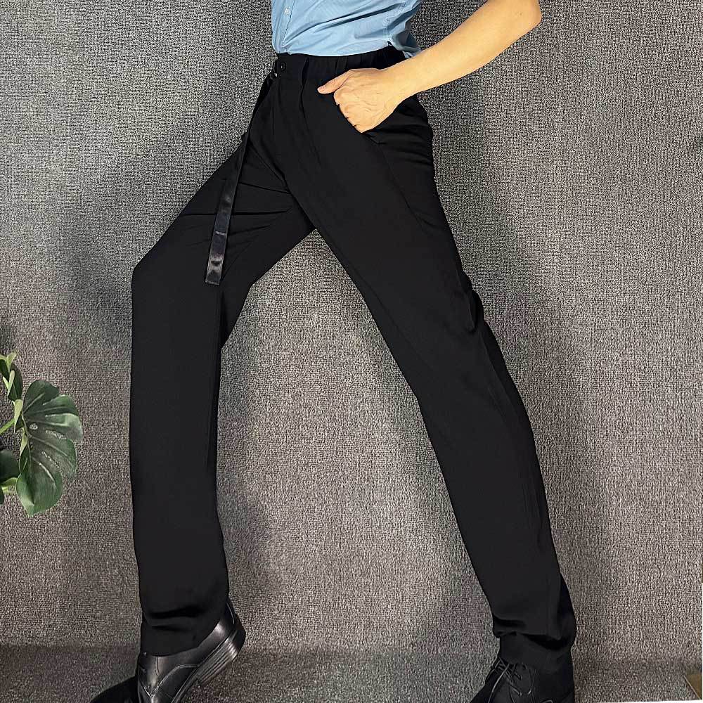 Men's Ballroom Dance Pants, High-End Drapey Trousers, Summer Latin Dance Pants for Men
