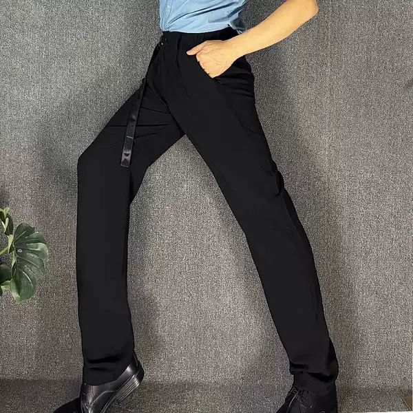 Men's Ballroom Dance Pants, High-End Drapey Trousers, Summer Latin Dance Pants for Men