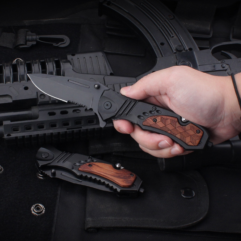 Nuevo cuchillo plegable multifuncional transfronterizo herramientas al aire libre de supervivencia de alta dureza cuchillo de fruta