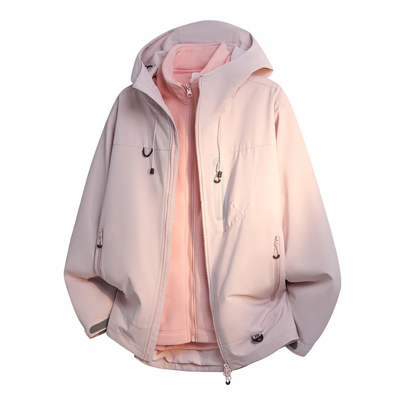 2026 Spring and Autumn New Dopamine Windbreaker Jacket Windproof and Waterproof Couple's Jacket Three-In-One