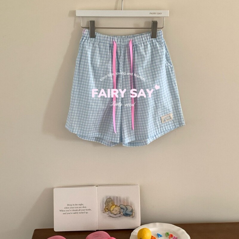 Fairy Say 2025 Spring and Summer Korean Shorts Pure Cotton Outer Wear Pajamas Pants Original Women Fairy Say 2025 Spring and Summer Korean Shorts Pure Cotton Outer Wear Pajamas Pants Original Women