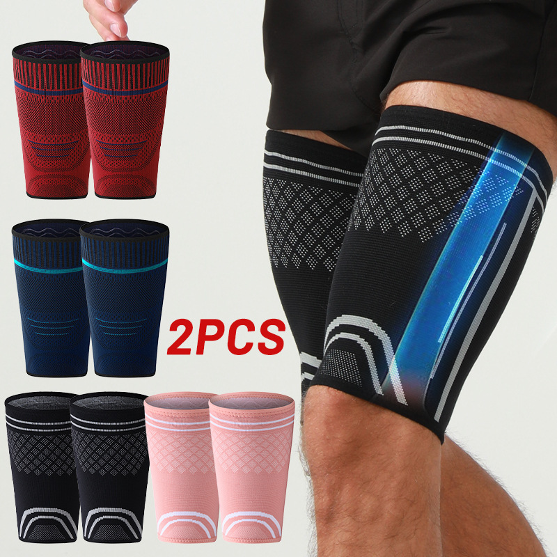 Knitted Thigh Compression Leg Protectors for Sports, Outdoor Running, Basketball, Muay Thai, Equestrian Leg Gaiters, Sports Protective Gear