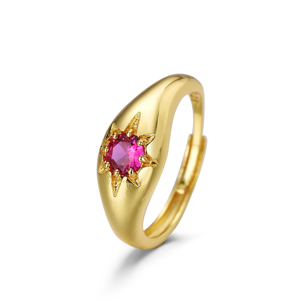 Flower Pattern Women's Gender Vintage Style Flower Copper Plating Open Rings