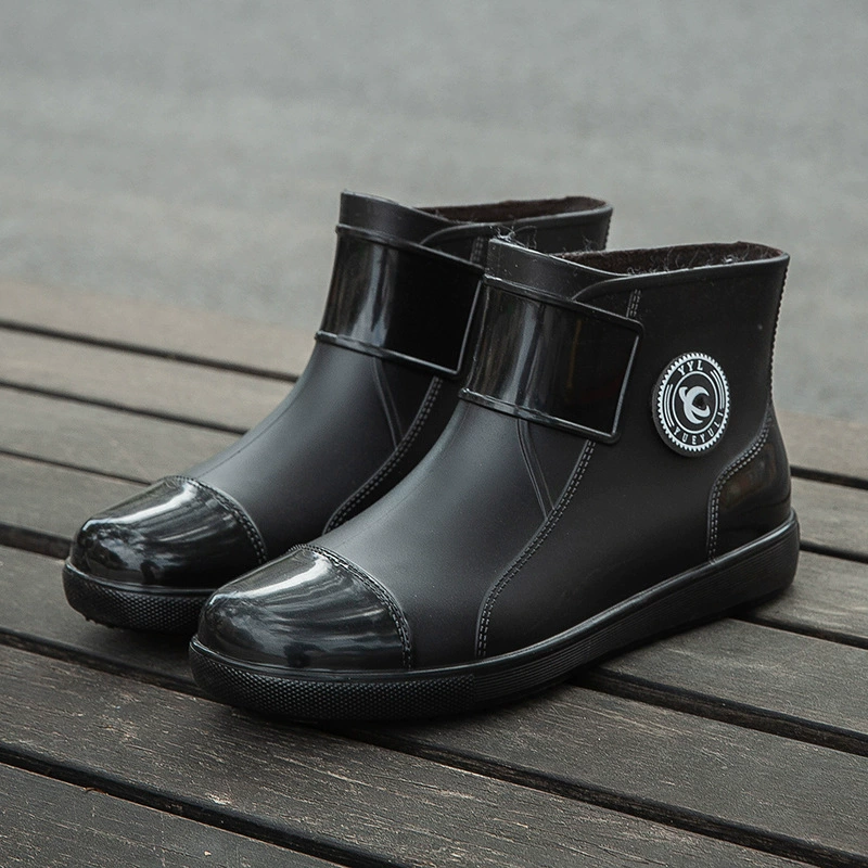 49 Водонепроницаемая обувь супер больших размеров, мужские и женские непромокаемые туфли, модная короткая трубка, износостойкие непромокаемые сапоги очень большого размера, нескользящий рабочий чехол для ног, резиновая обувь
