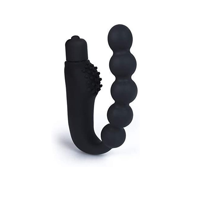 Ventricular Vibrating Anal Plug with Beads, 10-Frequency Remote-Control Silicone Massager — detail image 7