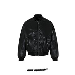 Eon Modish 25冬季New实拍美式高品质短款简约皮衣棉服外套