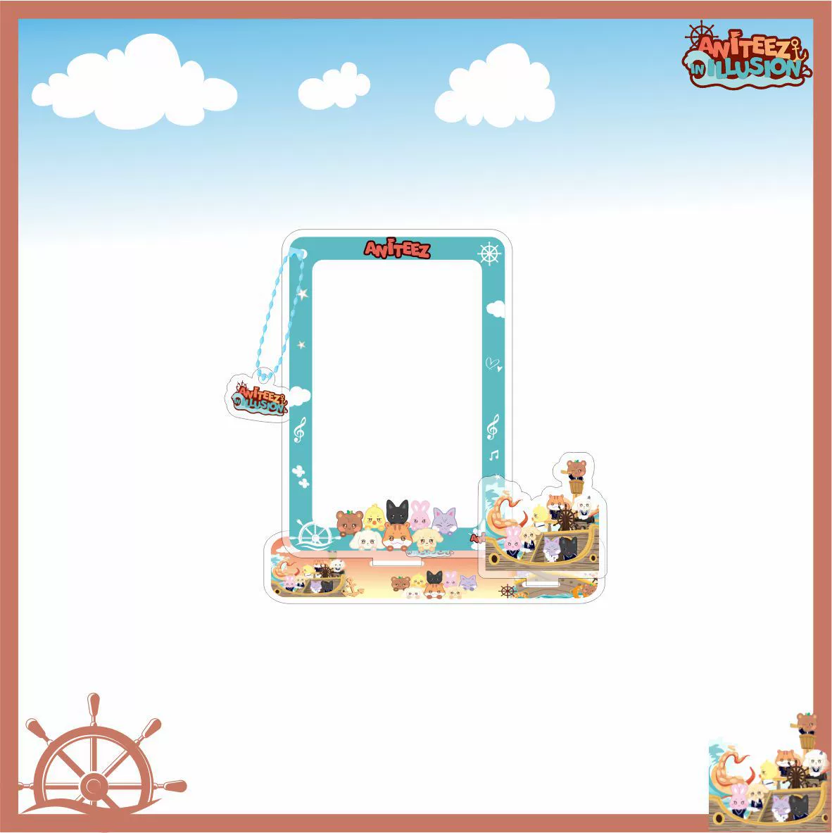 Картинка рамка для Cartoon Card ATeez Frame Camer Aid Card, хранение подвеска ювелирные изделия звезда карта