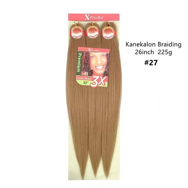 3X Easy trenza cabello frío ignífugo negro pelucina trenza sucia 52inch tres piezas EZ pelucina trenza