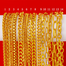 18K金项链女简约时尚电镀金链子 仿黄金高级感摆摊市集 厂家批发