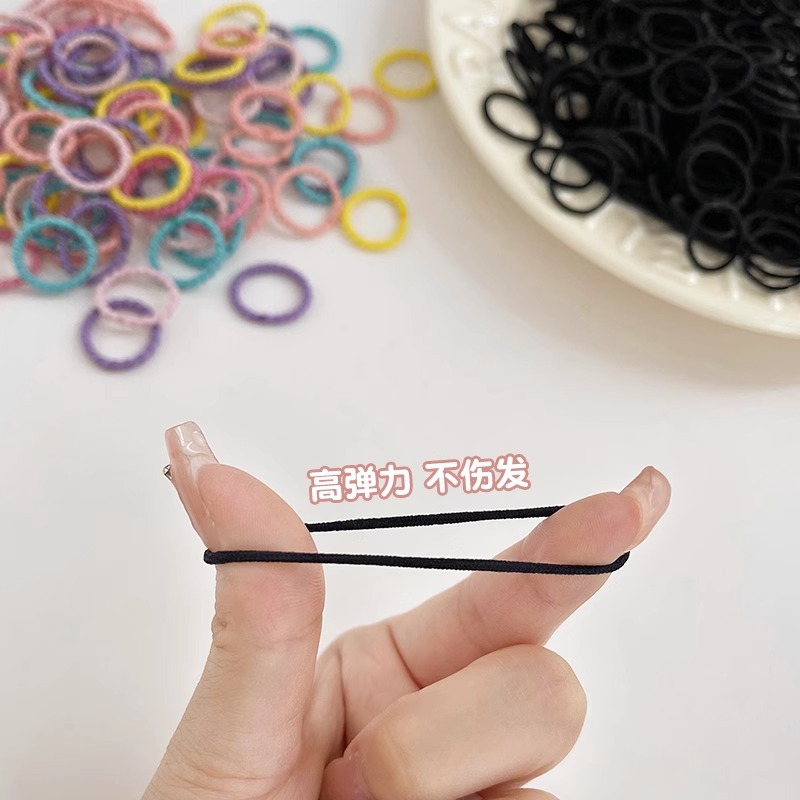 Banda de pelo de pulgar Tamaño pequeño volumen de pelo de niña menos cuerda de pelo niña bebé no hace daño pelo Pelo cuerda pelo lazo banda de goma