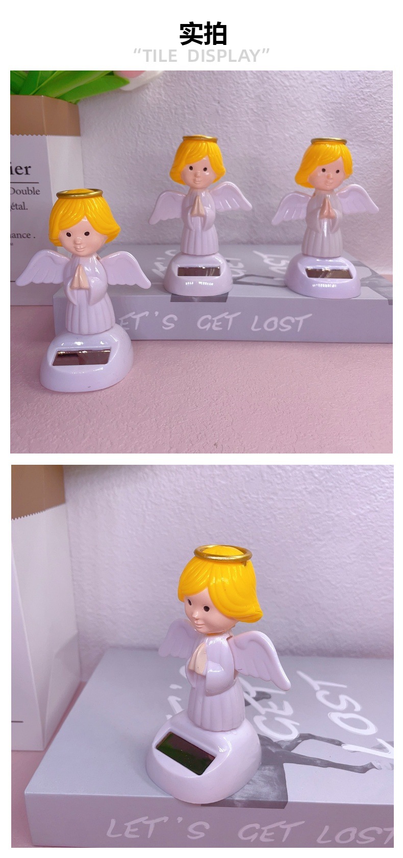 Creative shake head car ornaments factory direct angel car accessories Christmas gifts cartoon doll foreign trade
