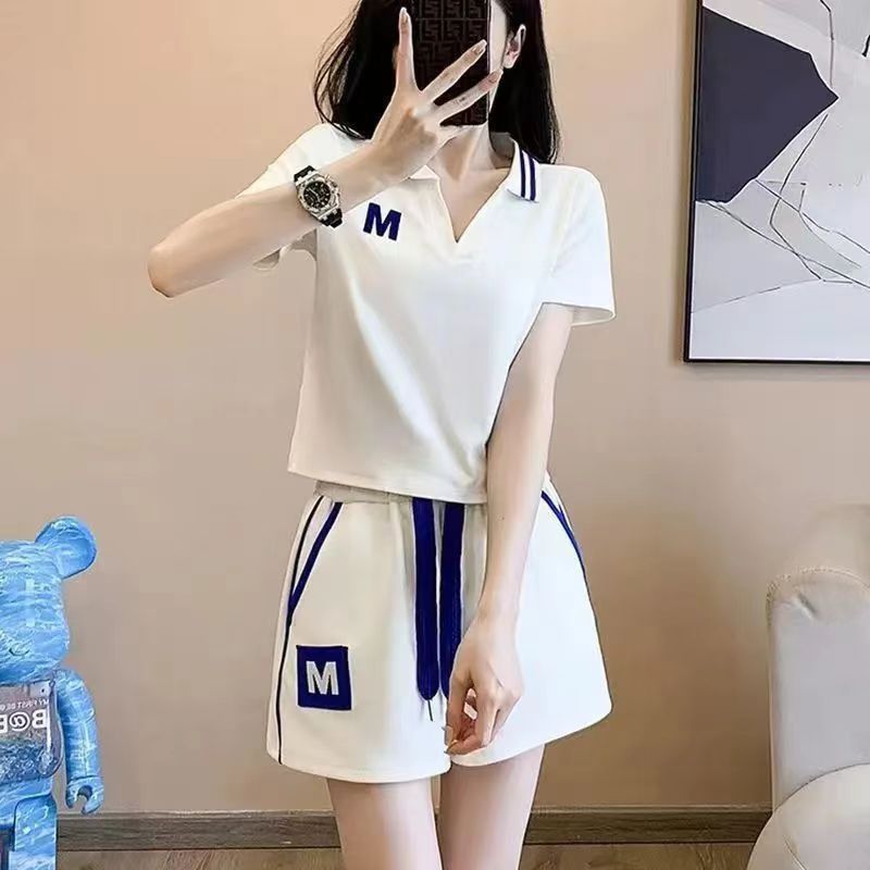 Women's Summer Running Outfit Set - Breathable Short Sleeve Top & Athletic Shorts For Casual Sportswear​_ecoleips.com
