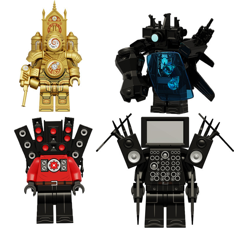 新しいタイタンモニターメンズドクタートイレビルディングブロックミニフィギュアテレビオーディオマン子供用組み立ておもちゃスピーカーメンズ|undefined