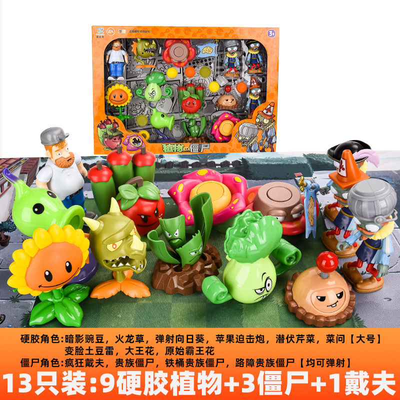 Genuino Plants vs. Zombies Toys Juego completo de dibujos animados para niños Muñecas de dibujos animados Juego de modelos de figuras