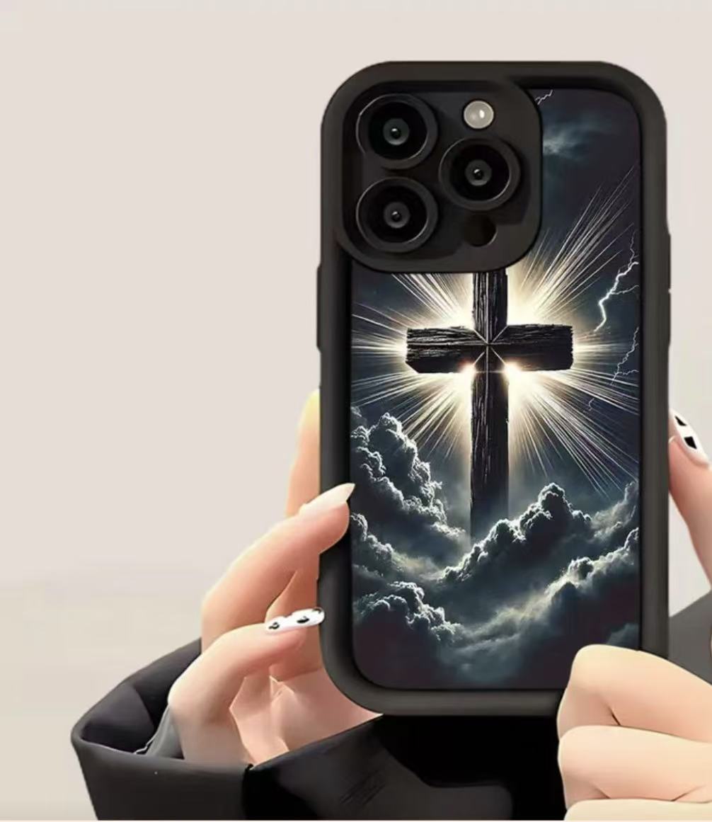 Cruz luminosa para iphone16promax funda para teléfono 11 Apple 15/14/13promax nuevo 12