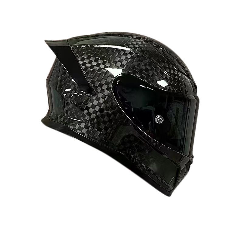 ORZ motocicleta de casco completo de fibra de carbono para hombres y mujeres