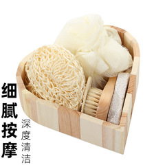 大きいサイズの愛の入浴セットの剣の麻はシルクの片の顔をこすります。