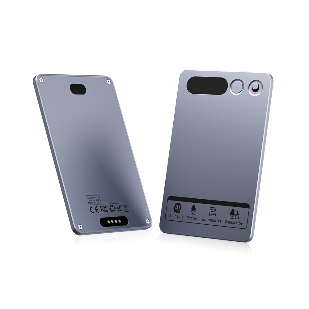 Amazon スマート超薄型 AI ボイスレコーダー Bluetooth 磁気会議議事録同期翻訳カード型レコーダー