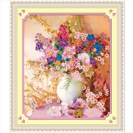 Bordado a mano DIY cinta bordado colgante pintura principiante bordado punto de cruz sala de estar pintura decorativa Lu bordado niños pequeña pintura colgante