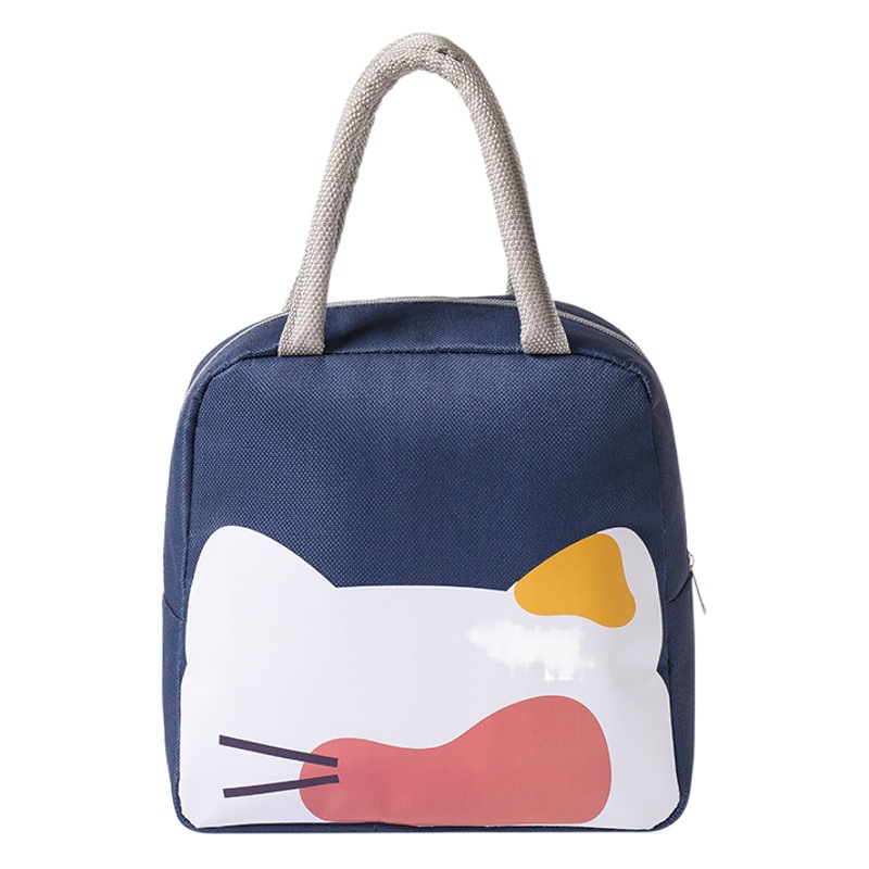Bolsa de lonchera de dibujos animados japoneses bolsa de aislamiento para niños estudiantes de primaria escuela a la escuela lonchera bento bolsa de almuerzo de tela Oxford