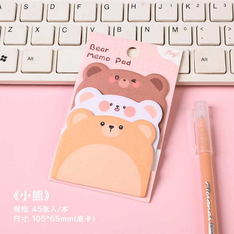 dibujos animados creativos adorables pegatinas de animales desgarrables cuaderno de notas con papel de notas de alto valor facial n pegatinas